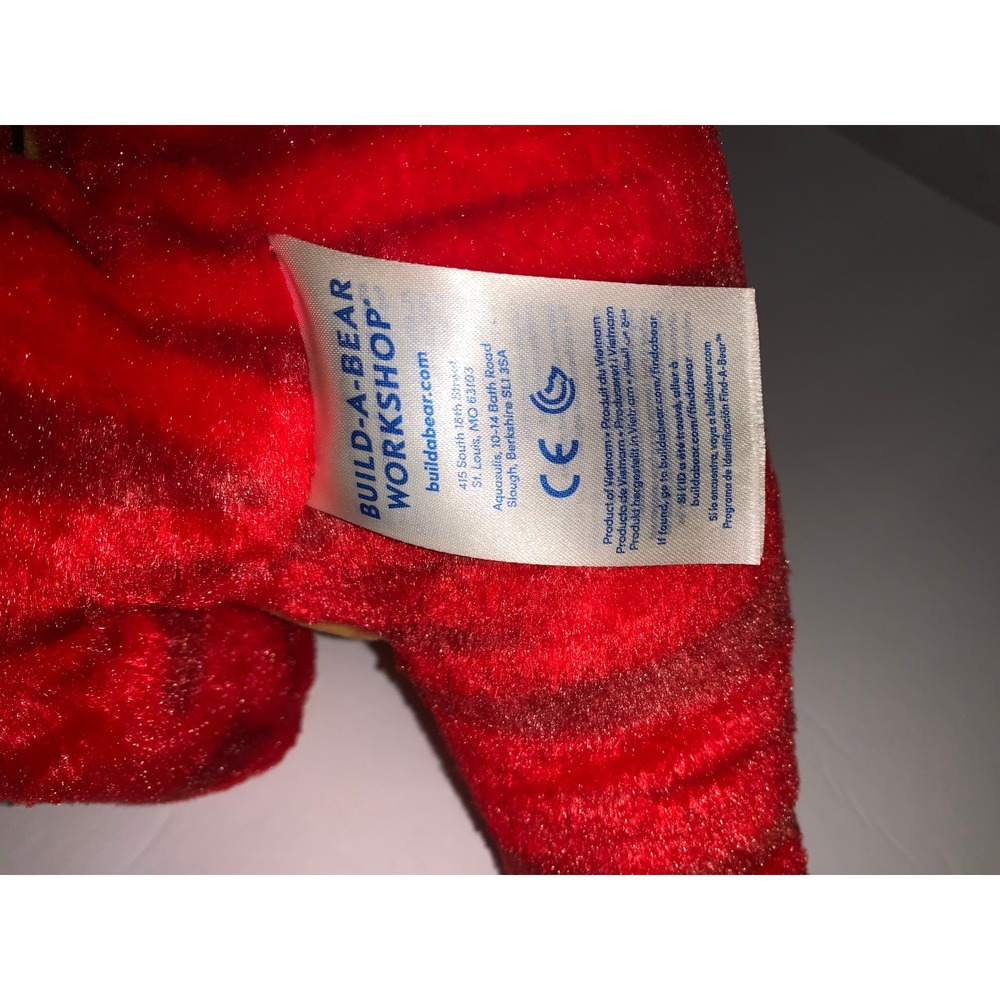 Build-A-Bear Workshop Red Striped T-Rex Dinosaur Plush Stuffed Animal Toy - Picture 8 of 12